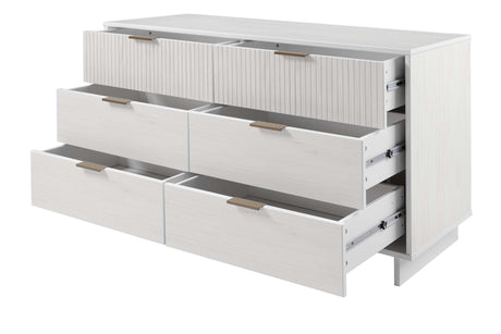 Granville 55.07 Double Wide Dresser in White by Manhattan Comfort at Eve Furniture