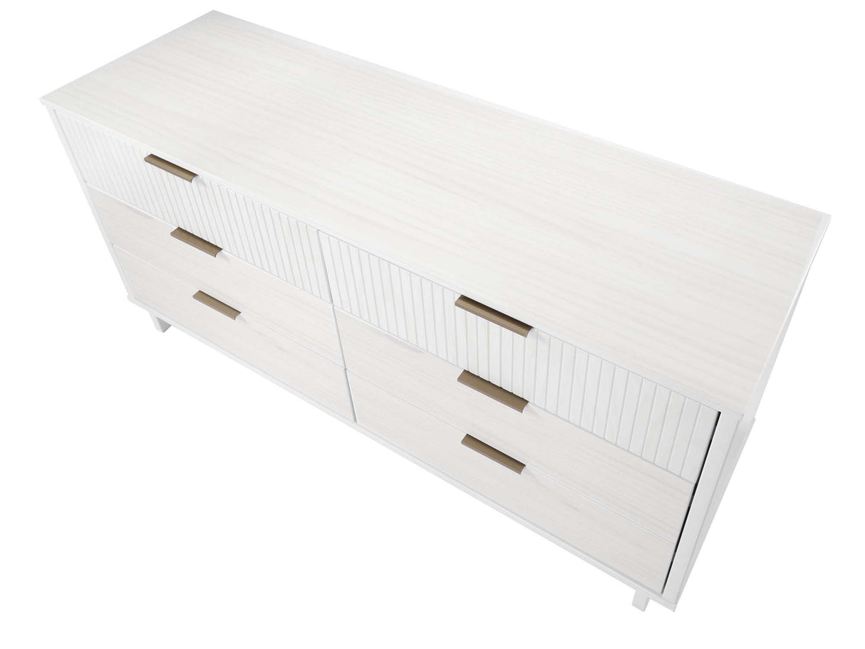 Granville 55.07 Double Wide Dresser in White by Manhattan Comfort at Eve Furniture
