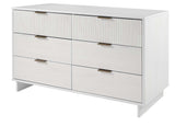 Granville 55.07 Double Wide Dresser in White by Manhattan Comfort at Eve Furniture