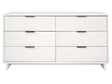Granville 55.07 Double Wide Dresser in White by Manhattan Comfort at Eve Furniture