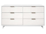 Granville 55.07 Double Wide Dresser in White by Manhattan Comfort at Eve Furniture
