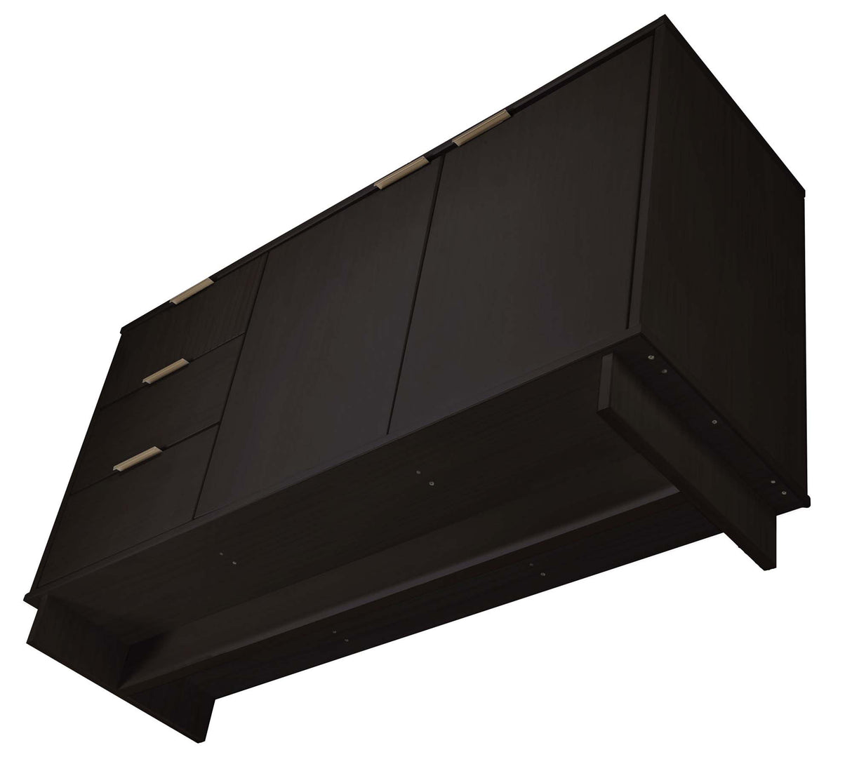 Granville 55.07 Sideboard in Black by Manhattan Comfort at Eve Furniture