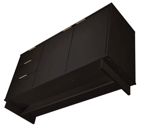Granville 55.07 Sideboard in Black by Manhattan Comfort at Eve Furniture