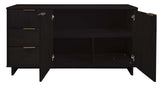 Granville 55.07 Sideboard in Black by Manhattan Comfort at Eve Furniture