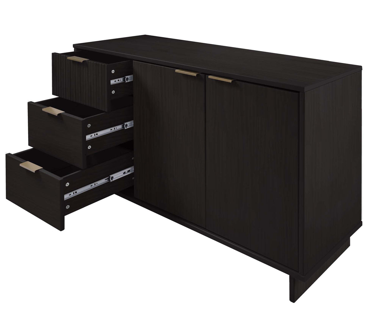 Granville 55.07 Sideboard in Black by Manhattan Comfort at Eve Furniture