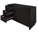 Granville 55.07 Sideboard in Black by Manhattan Comfort at Eve Furniture
