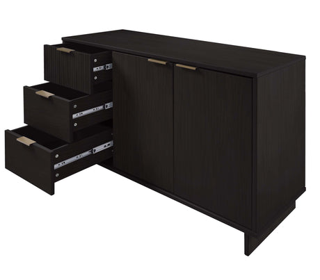 Granville 55.07 Sideboard in Black by Manhattan Comfort at Eve Furniture