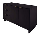 Granville 55.07 Sideboard in Black by Manhattan Comfort at Eve Furniture