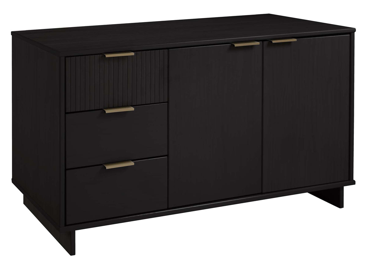 Granville 55.07 Sideboard in Black by Manhattan Comfort at Eve Furniture