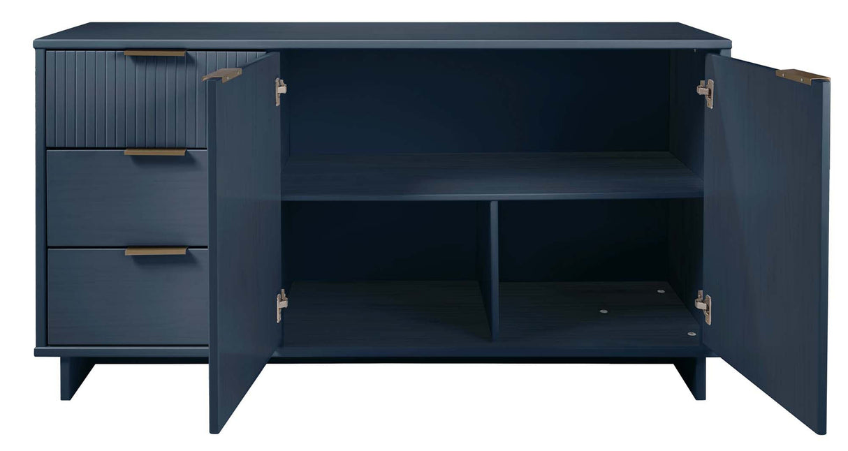 Granville 55.07 Sideboard in Midnight Blue by Manhattan Comfort at Eve Furniture