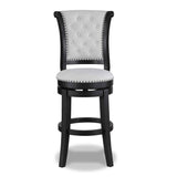 Granville Dove/Black Swivel Bar Stool, Set of 2