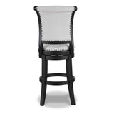 Granville Dove/Black Swivel Bar Stool, Set of 2