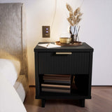 Granville Nightstand 1.0 in Black by Manhattan Comfort at Eve Furniture