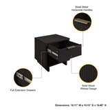 Granville Nightstand 1.0 in Black by Manhattan Comfort at Eve Furniture