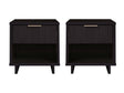 Granville Nightstand 1.0 in Black (set of 2) by Manhattan Comfort at Eve Furniture