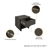 Granville Nightstand 1.0 in Dark Grey by Manhattan Comfort at Eve Furniture