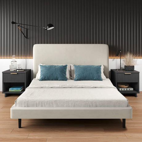 Granville Nightstand 1.0 in Dark Grey (set of 2) by Manhattan Comfort at Eve Furniture