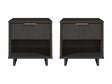 Granville Nightstand 1.0 in Dark Grey (set of 2) by Manhattan Comfort at Eve Furniture