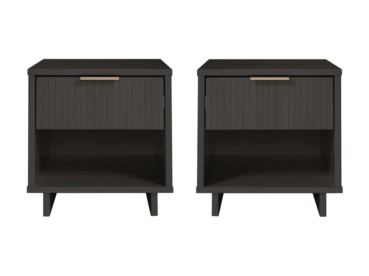 Granville Nightstand 1.0 in Dark Grey (set of 2) by Manhattan Comfort at Eve Furniture