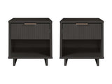 Granville Nightstand 1.0 in Dark Grey (set of 2) by Manhattan Comfort at Eve Furniture