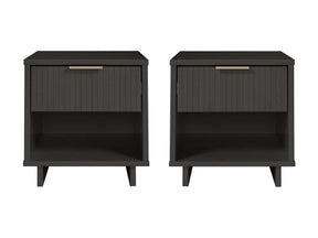 Granville Nightstand 1.0 in Dark Grey (set of 2) by Manhattan Comfort at Eve Furniture