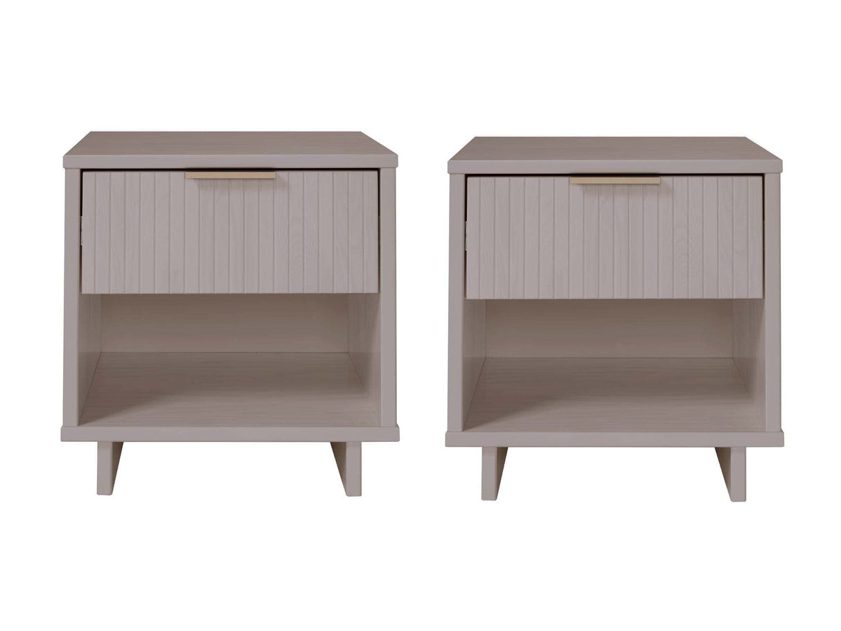 Granville Nightstand 1.0 in Light Grey (set of 2) by Manhattan Comfort at Eve Furniture