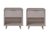 Granville Nightstand 1.0 in Light Grey (set of 2) by Manhattan Comfort at Eve Furniture