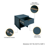 Granville Nightstand 1.0 in Midnight Blue by Manhattan Comfort at Eve Furniture