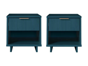 Granville Nightstand 1.0 in Midnight Blue (set of 2) by Manhattan Comfort at Eve Furniture