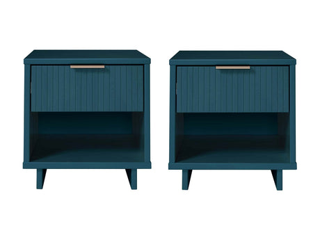 Granville Nightstand 1.0 in Midnight Blue (set of 2) by Manhattan Comfort at Eve Furniture
