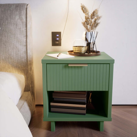 Granville Nightstand 1.0 in Sage Green by Manhattan Comfort at Eve Furniture