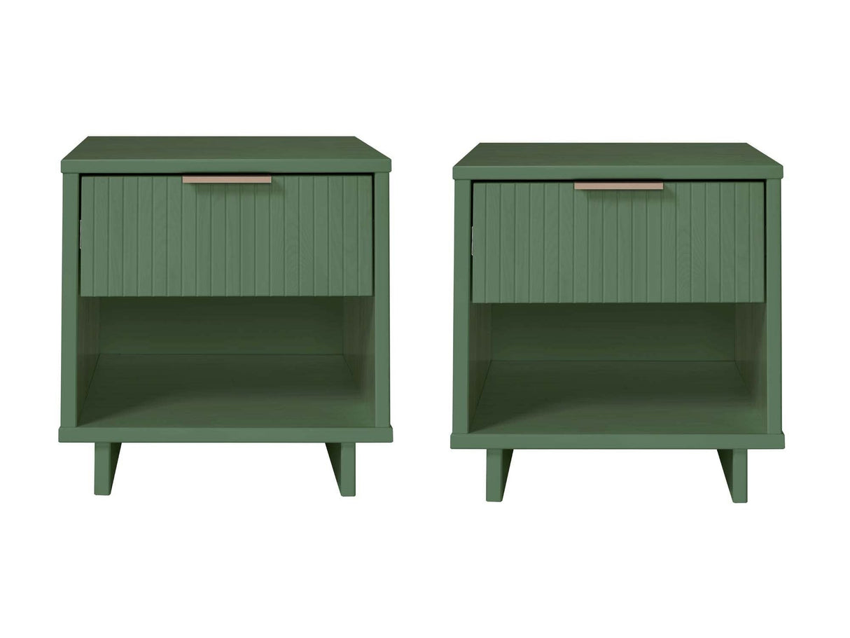 Granville Nightstand 1.0 in Sage Green (set of 2) by Manhattan Comfort at Eve Furniture
