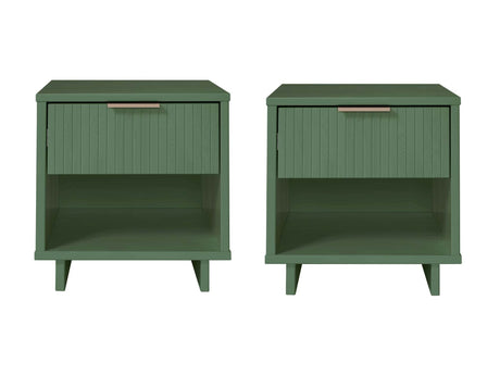 Granville Nightstand 1.0 in Sage Green (set of 2) by Manhattan Comfort at Eve Furniture