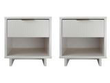 Granville Nightstand 1.0 in White (set of 2) by Manhattan Comfort at Eve Furniture