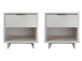 Granville Nightstand 1.0 in White (set of 2) by Manhattan Comfort at Eve Furniture