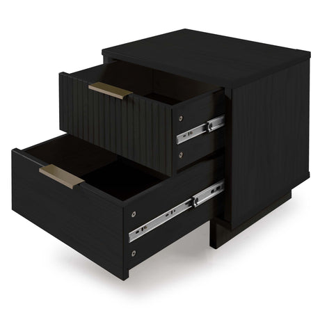 Granville Nightstand 2.0 in Black by Manhattan Comfort at Eve Furniture