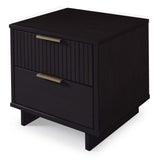 Granville Nightstand 2.0 in Black by Manhattan Comfort at Eve Furniture