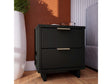 Granville Nightstand 2.0 in Black by Manhattan Comfort at Eve Furniture