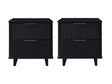 Granville Nightstand 2.0 in Black (set of 2) by Manhattan Comfort at Eve Furniture