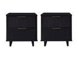 Granville Nightstand 2.0 in Black (set of 2) by Manhattan Comfort at Eve Furniture