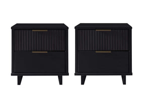Granville Nightstand 2.0 in Black (set of 2) by Manhattan Comfort at Eve Furniture