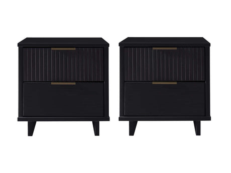 Granville Nightstand 2.0 in Black (set of 2) by Manhattan Comfort at Eve Furniture
