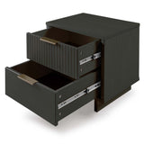 Granville Nightstand 2.0 in Dark Grey by Manhattan Comfort at Eve Furniture