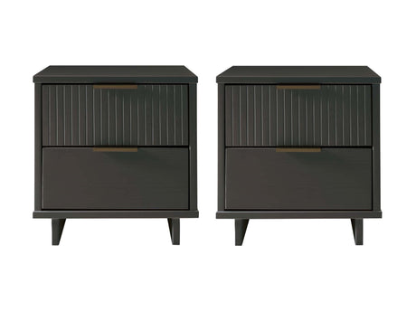 Granville Nightstand 2.0 in Dark Grey (set of 2) by Manhattan Comfort at Eve Furniture