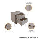 Granville Nightstand 2.0 in Light Grey by Manhattan Comfort at Eve Furniture