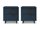 Granville Nightstand 2.0 in Midnight Blue (set of 2) by Manhattan Comfort at Eve Furniture