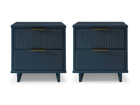 Granville Nightstand 2.0 in Midnight Blue (set of 2) by Manhattan Comfort at Eve Furniture