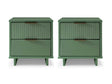 Granville Nightstand 2.0 in Sage Green (set of 2) by Manhattan Comfort at Eve Furniture
