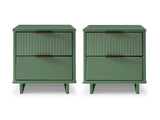 Granville Nightstand 2.0 in Sage Green (set of 2) by Manhattan Comfort at Eve Furniture