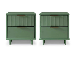 Granville Nightstand 2.0 in Sage Green (set of 2) by Manhattan Comfort at Eve Furniture